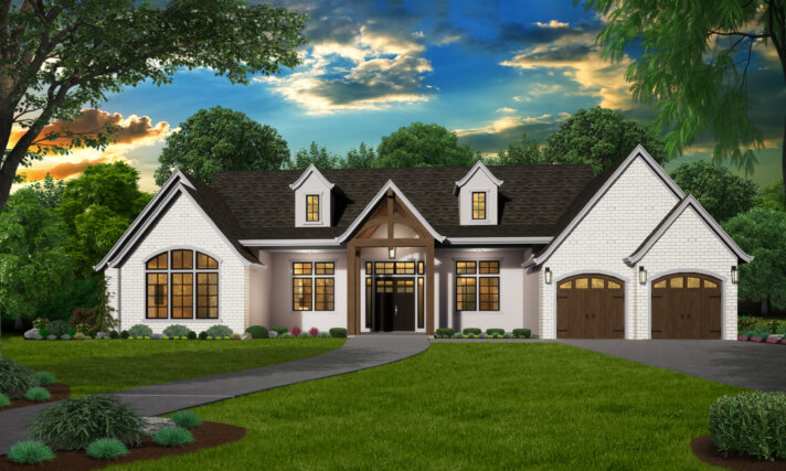 Old Money - Storybook one level House Plan - M-2594-ST