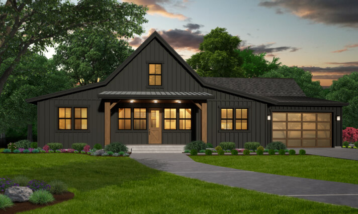 Yellowstone Heirloom  - Affordable Barndo Design with Garage and Loft  - MB-2073-Garage
