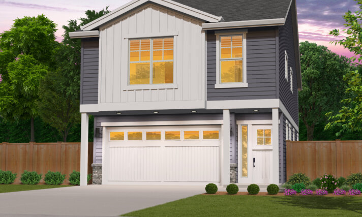 Main Street  - Craftsman Style Narrow House Plan - M-1939-W