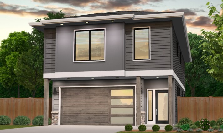 Sally Narrow 2 Story Modern House Plan - MM-1939