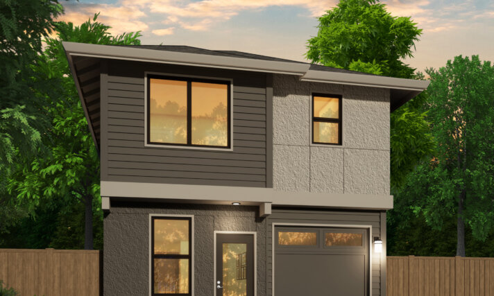 Modern Prairie 2 story house plan- Honeysuckle - MM-1004